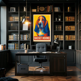 Basset Hound Art Poster