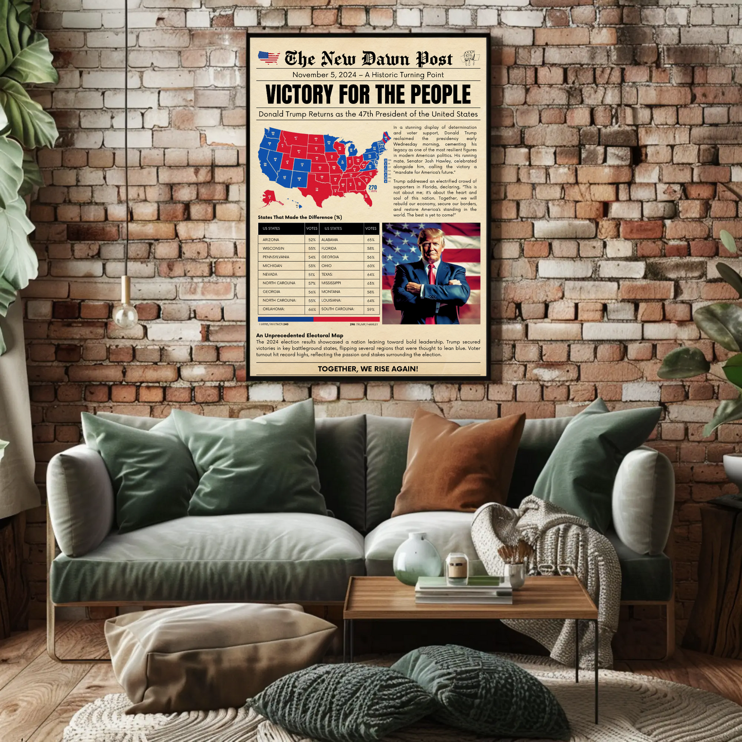 Trump Wins 2024 Election - Newspaper Cover