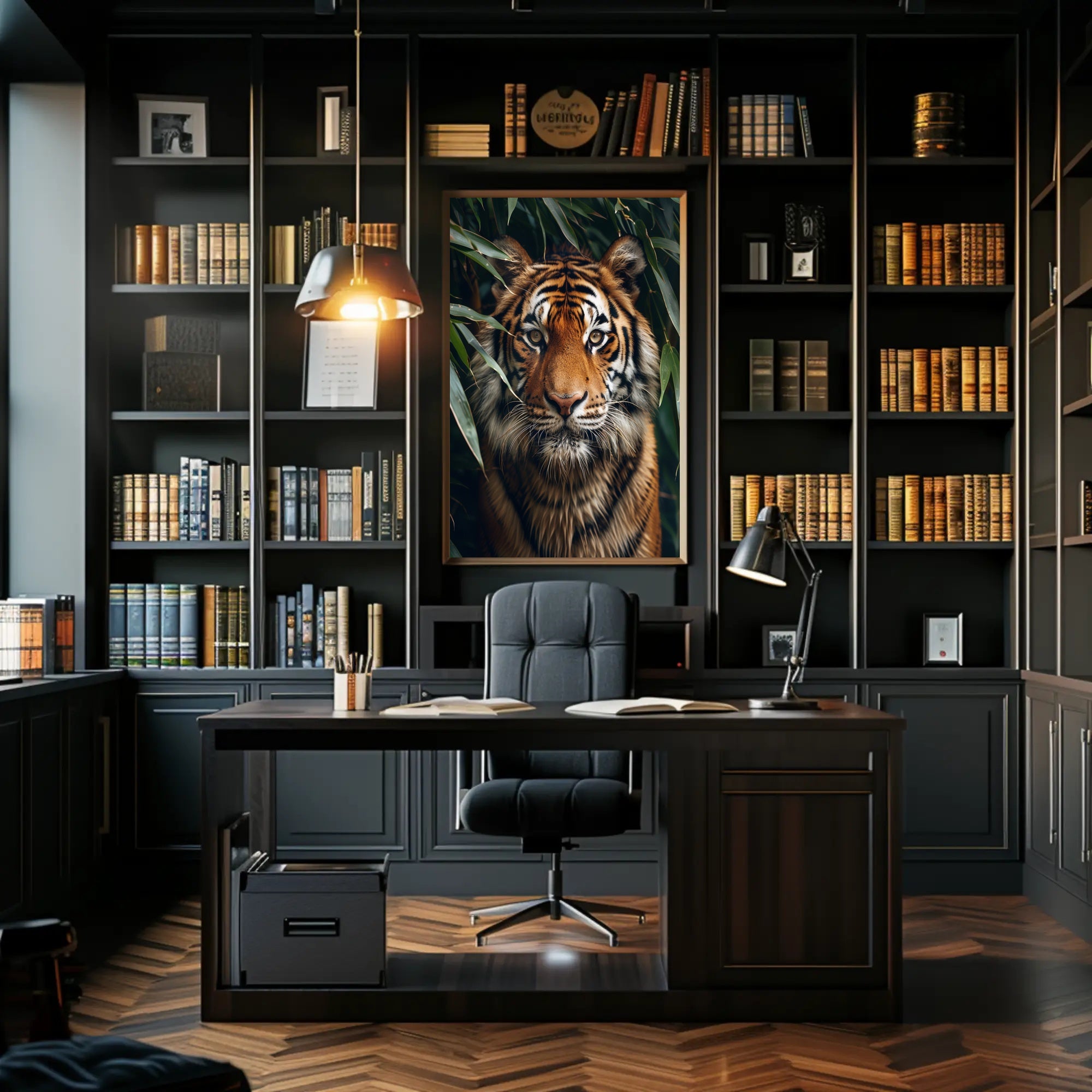 Majestic Tiger in the Wild Art Print Poster PosterGoat