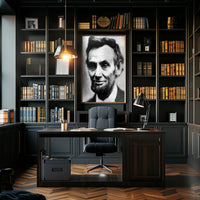 Abraham Lincoln Capitol Background Painting Poster Art Print PosterGoat