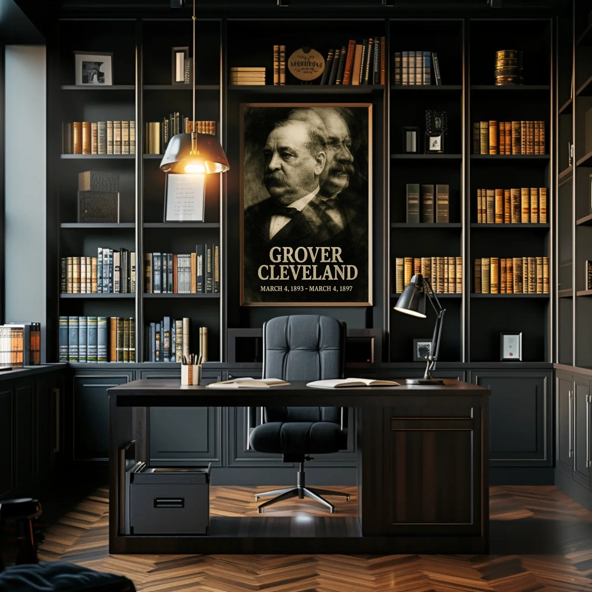 Grover Cleveland 24th President of the United States Double Exposure Poster
