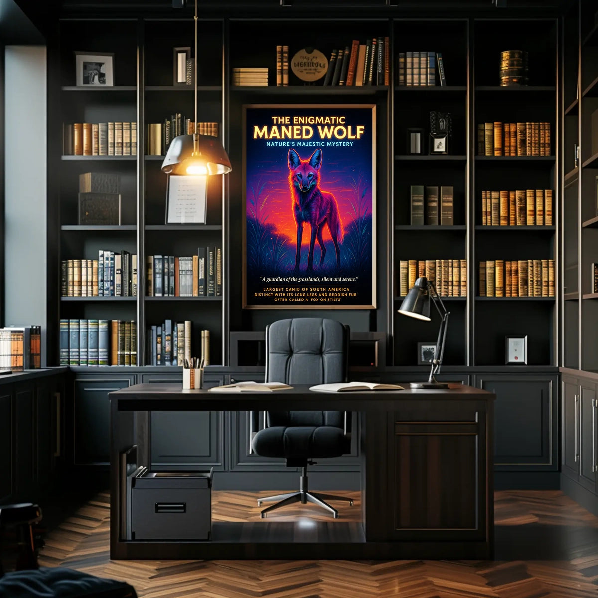 The Enigmatic Maned Wolf Poster