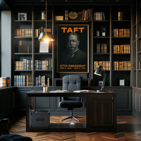 William Howard Taft 27th President of the United States Techno Schematic Poster