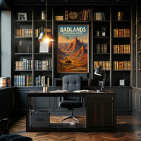 Badlands National Park Scenic Poster Wall Art Print