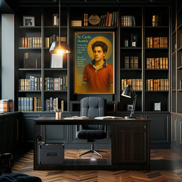 St. Carlo Acutis Embracing the Digital Age with Faith Poster