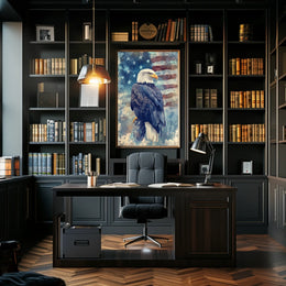 peaceful bald eagle Poster
