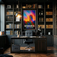 Bismarck North Dakota Scenic Minimalist Souvenir Poster