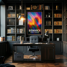 Bismarck North Dakota Scenic Minimalist Souvenir Poster