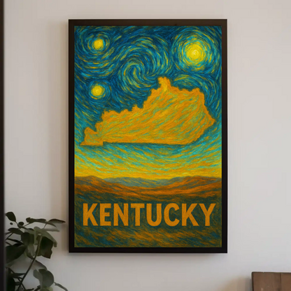 Kentucky Starry Night Poster