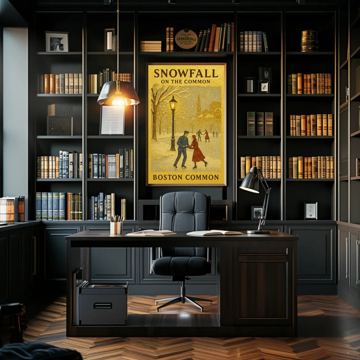 Snowfall On The Common Poster