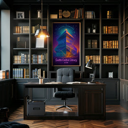 Seattle Central Library Beacon of Knowledge Poster