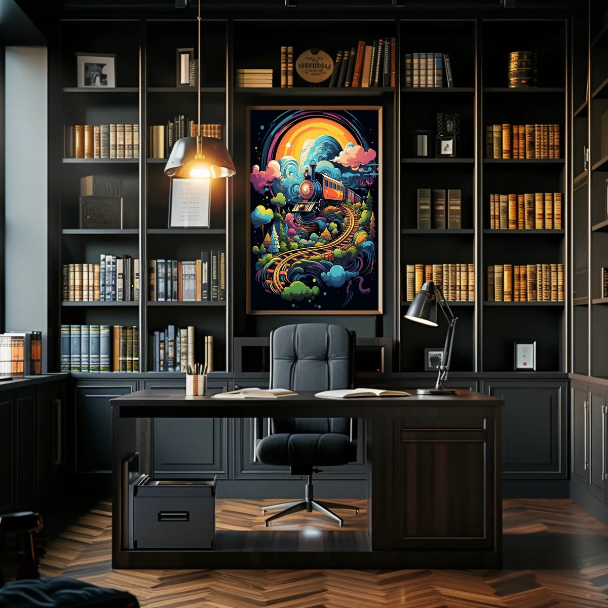 Whimsical Train Journey Poster