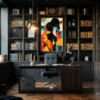 Vibrant Geometric Abstract Art Design in Artistic Poster