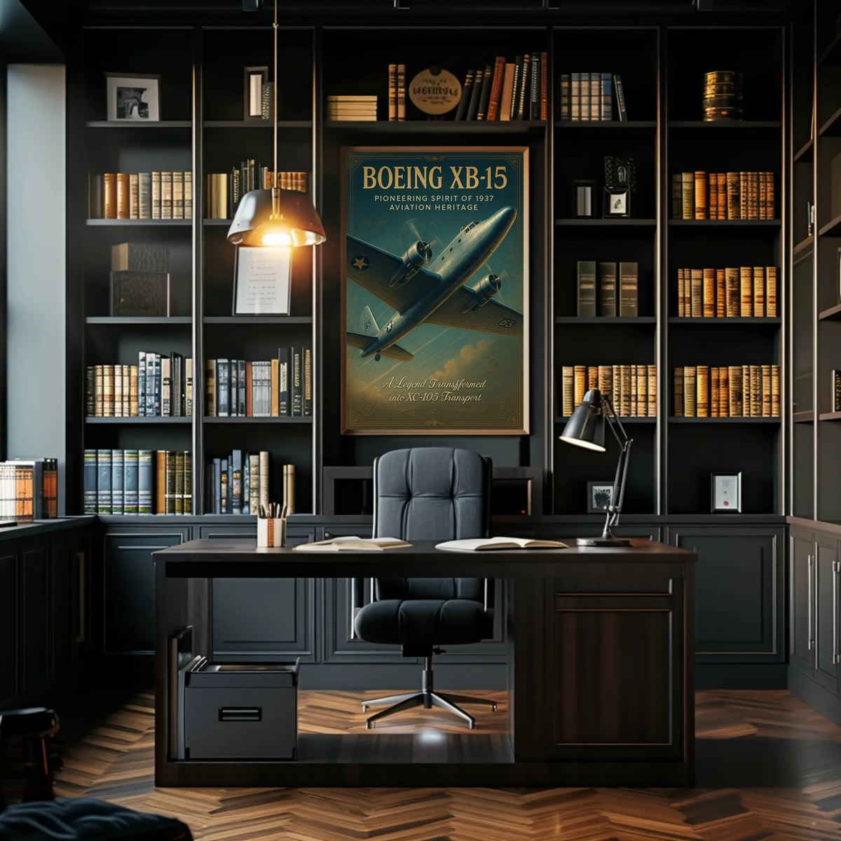 Boeing XB-15 Vintage Aviation Poster Art Print