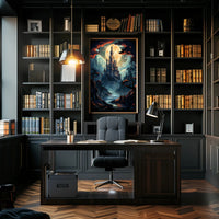 Enchanted Castle Under The Moon Poster