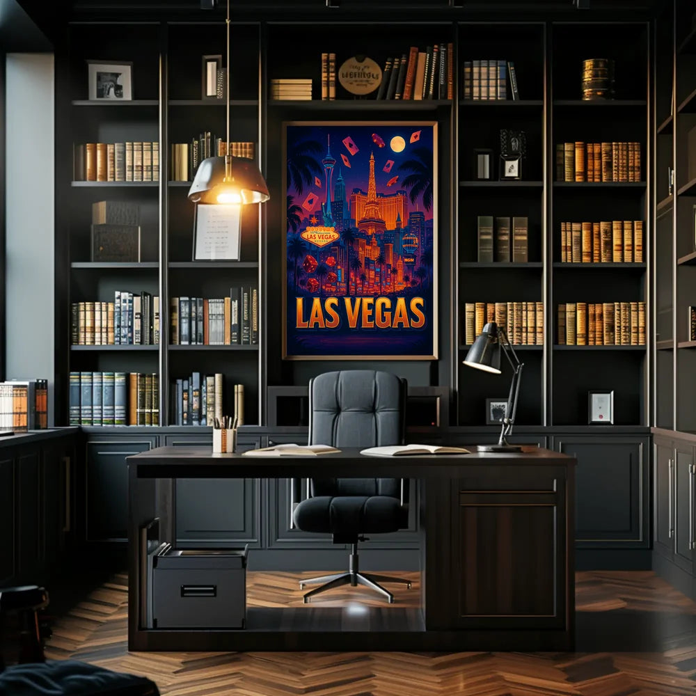 Las Vegas Nightlife Vibes Urban or Cityscape Poster PosterGoat