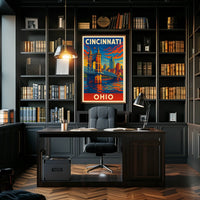 Cincinnati Skyline Art Poster