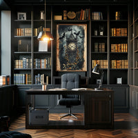 Haunted Clock Tower Gothic Artistic Pop Culture Poster