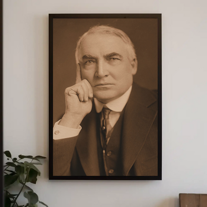 Warren Harding 29th President Sepia Photo