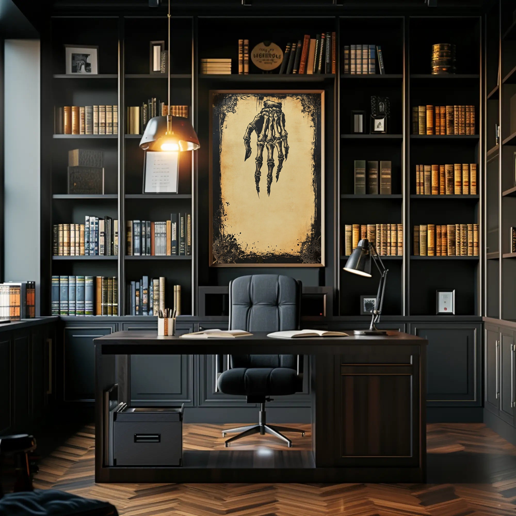 Skeleton Hand Art Poster