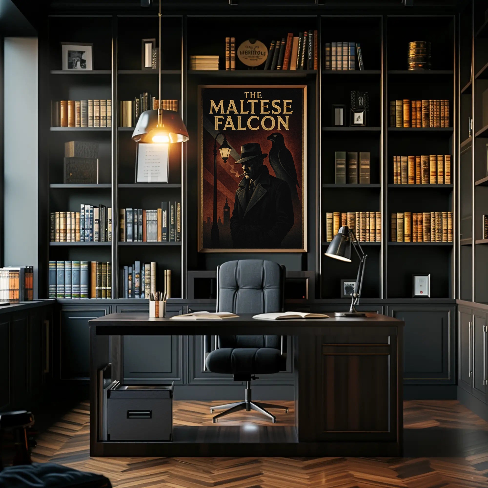 The Maltese Falcon Classic Noir Movie Pop Culture Poster