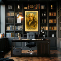 James Madison 4th President of the United States Vintage Watercolor Poster