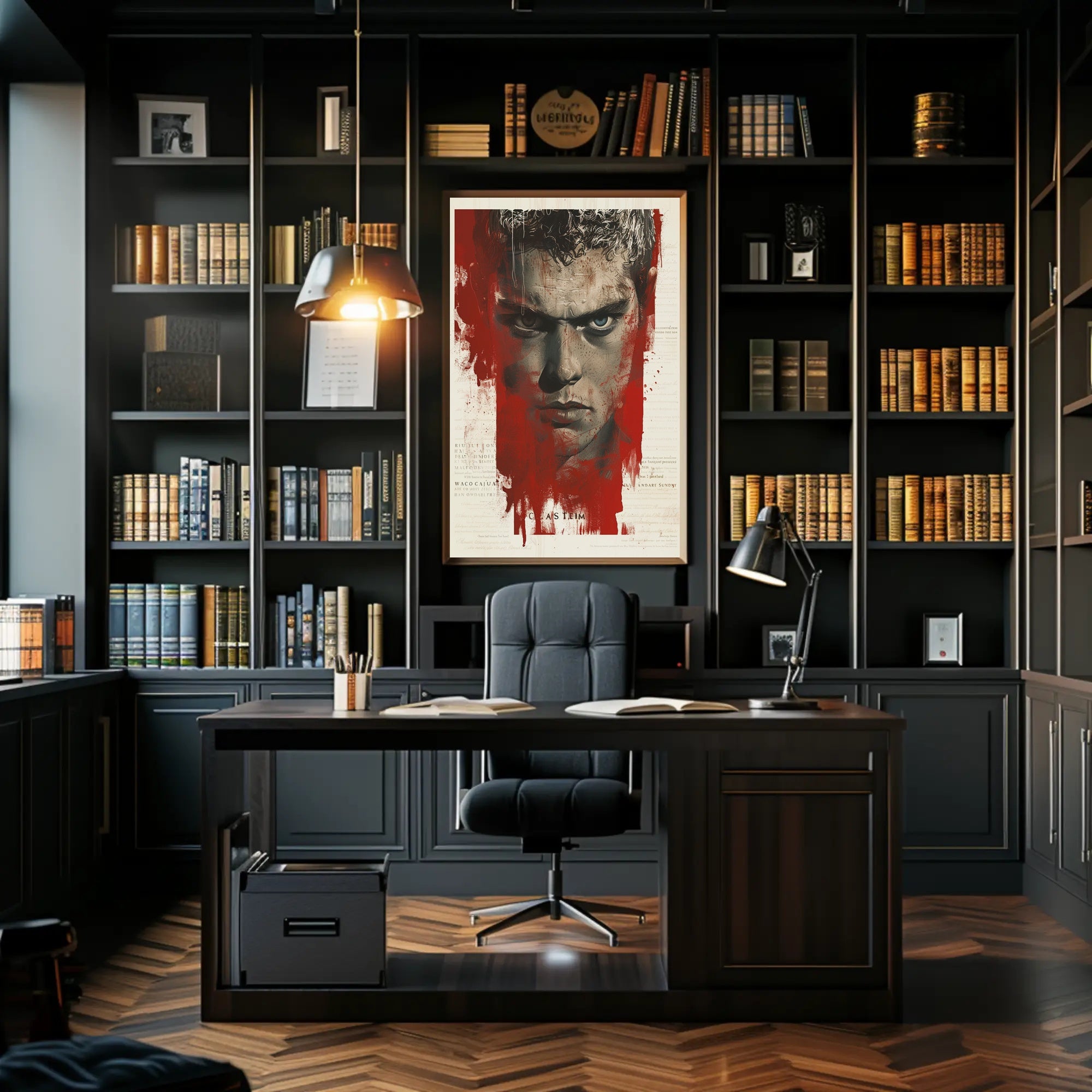 Cherry Blossom Tranquility: Coffee and Pagoda Poster PosterGoat