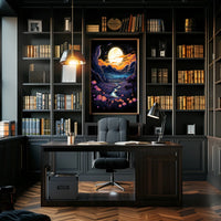 Enchanted Moonlit Landscape Poster