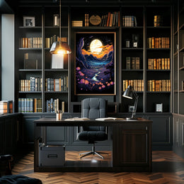 Enchanted Moonlit Landscape Poster