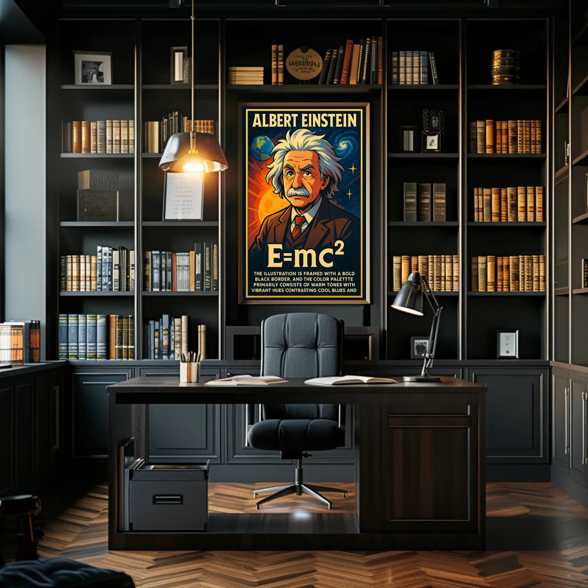 Einstein Scenic EMC2 Portrait Study Poster