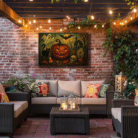 Halloween Night Gothic City Nightscape Eerie Ambient Nocturnal Urban Wanderlust Decor Poster