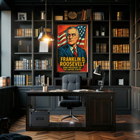 Franklin D Roosevelt 32nd President Poster Wall Art Print