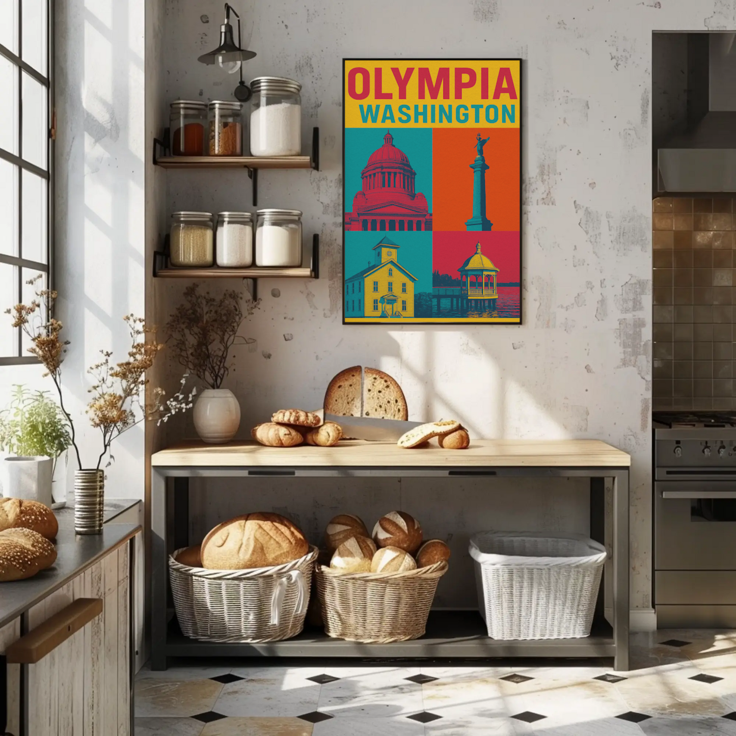 Olympia's Vibrant Charm Captured in Vintage Travel Poster