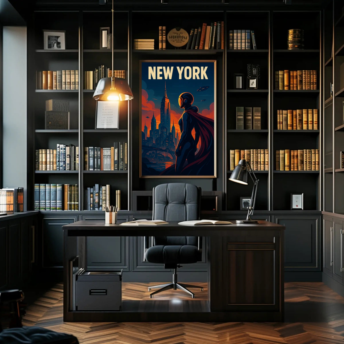 New York Futuristic Vision Poster