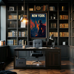 New York Futuristic Vision Poster