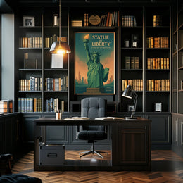 Statue of Liberty Vintage New York City Poster