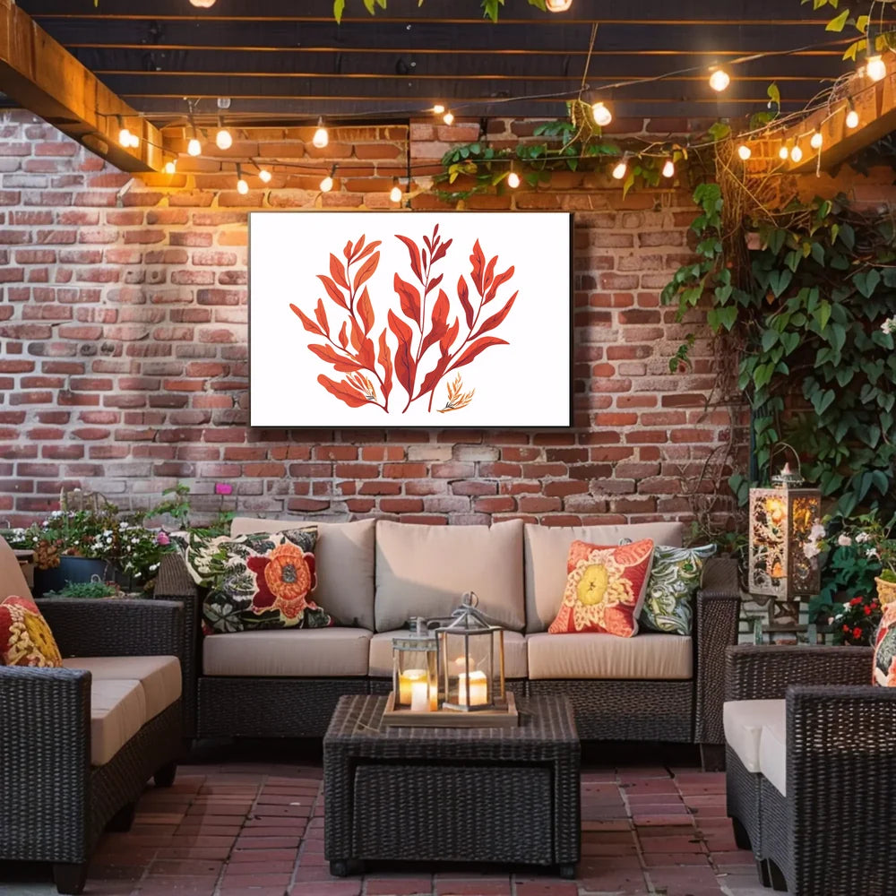 Autumn Leaves Minimalist Art Poster for Home Decor
