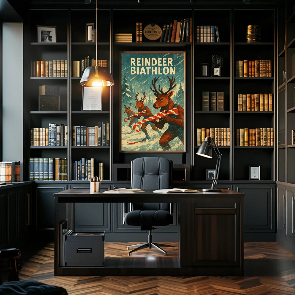 Reindeer Biathlon Poster