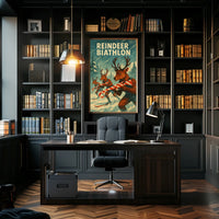 Reindeer Biathlon Poster