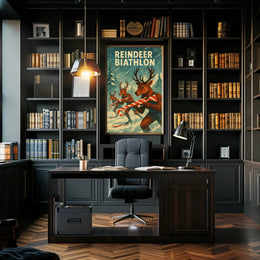 Reindeer Biathlon Poster