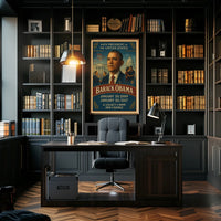Obama Illustrated Art Print Presidential Poster