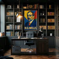 H.G. Wells Mosaic Portrait Poster