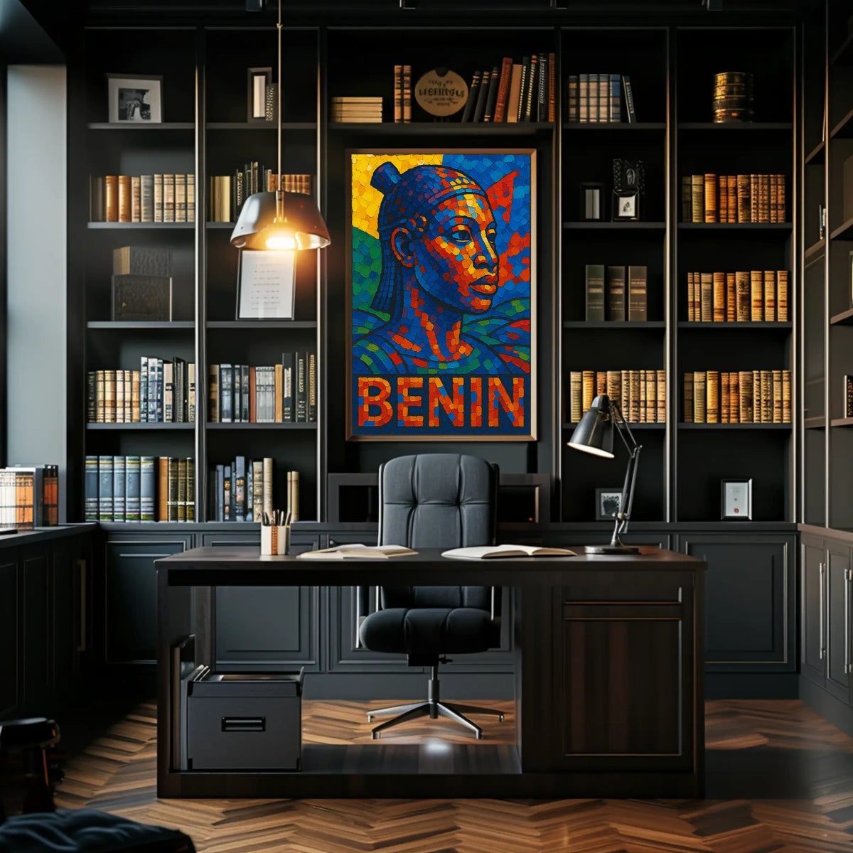 Benin Mosaic Art Poster