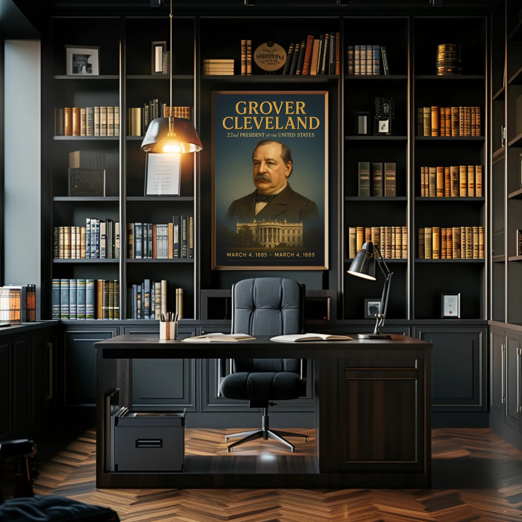 Grover Cleveland Vintage American Presidential Historical or Presidential Poster PosterGoat
