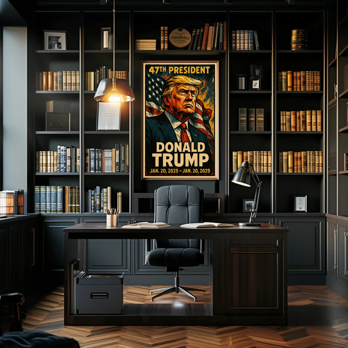 Patriotic Resolve Donald Trump Visionary Poster