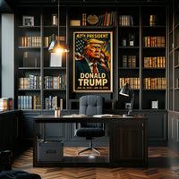 Patriotic Resolve Donald Trump Visionary Poster