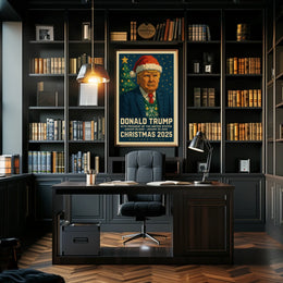 Pixelated Festive Style Art: Pop Culture Poster