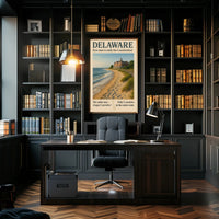 Delaware First State Highlights Wall Art Print PosterGoat