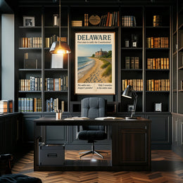 Delaware First State Highlights Wall Art Print PosterGoat