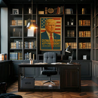 Trump Threads Unity Patriotic Surreal Poster